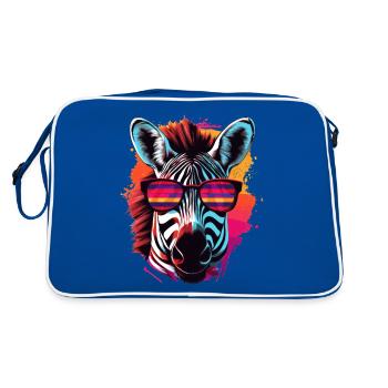 zebra sunglasses - Retro Tasche - Blau/Weiß - Hinten