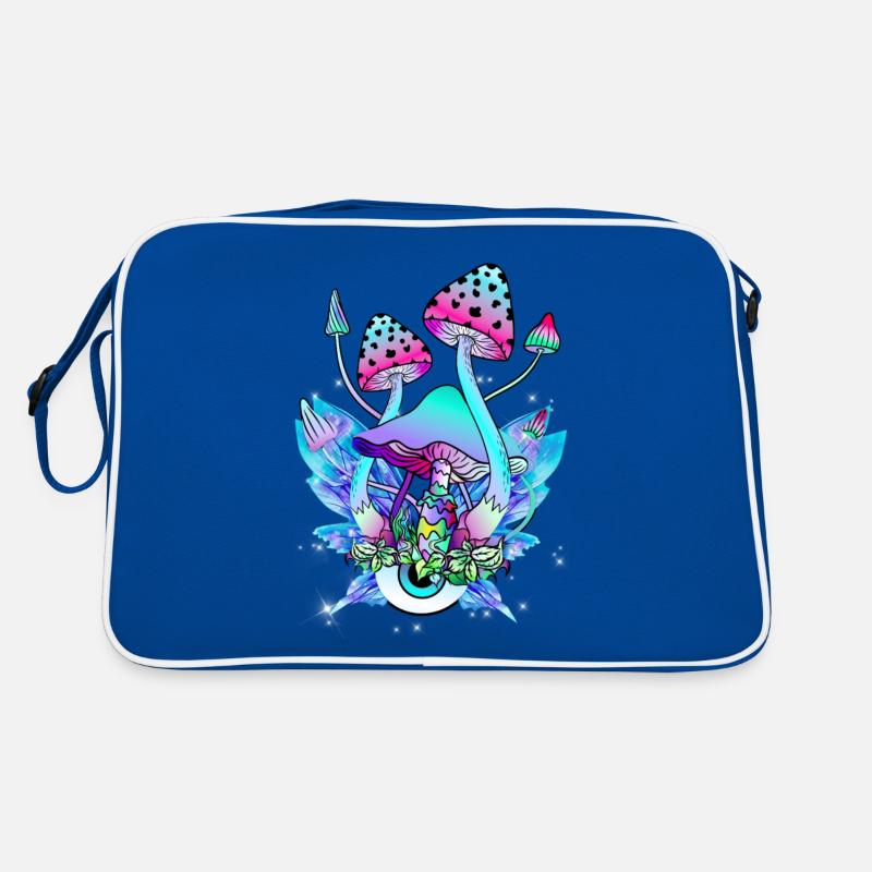 Magic Mushrooms Psychedelic Mushroom Eyes Art Retro Bag