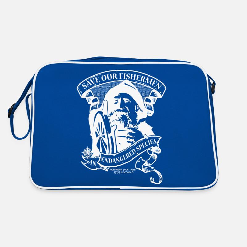 Fishermen WH - Retro Tasche - Blau/Weiß