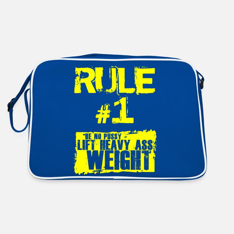 Rule no 1 - Retro Tasche - Blau/Weiß