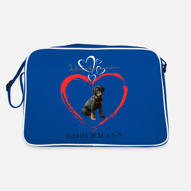 Dobermann unkupiert. Ich habe einen Dobermann Retro Tasche