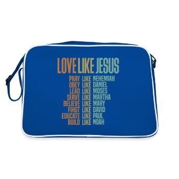 Live Like Jesus - Retro Bag - blue/white - Back