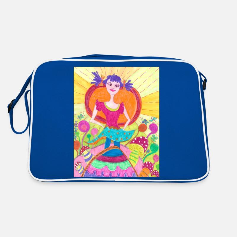 JasminEs World - Retro Tasche - Blau/Weiß