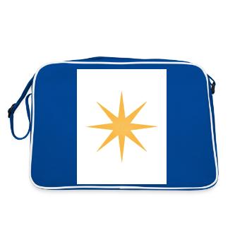 Star - Retro Tasche - Blau/Weiß - Hinten