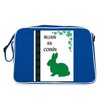 Année du lapin en irlandais - Sac Retro - bleu/blanc - Dos
