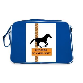CONTINUEZ QUOI QU’IL ARRIVE - Sac Retro - bleu/blanc - Dos
