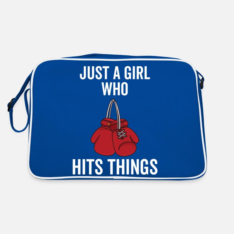 Just a Girl Who Hits Things Retro Bag