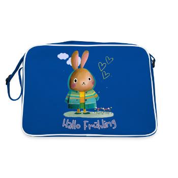 Spring | Easter | Happy Easter | Illustration - Retro Bag - blue/white - Back