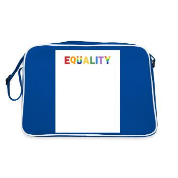 Equality - Retro Tasche - Blau/Weiß - Hinten