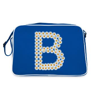 B aus Margariten - Retro Tasche - Blau/Weiß - Hinten