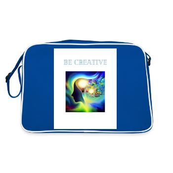 Be creative - Retro Bag - blue/white - Back