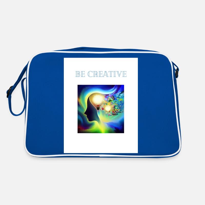 Seien Sie kreativ - Retro Tasche - Blau/Weiß