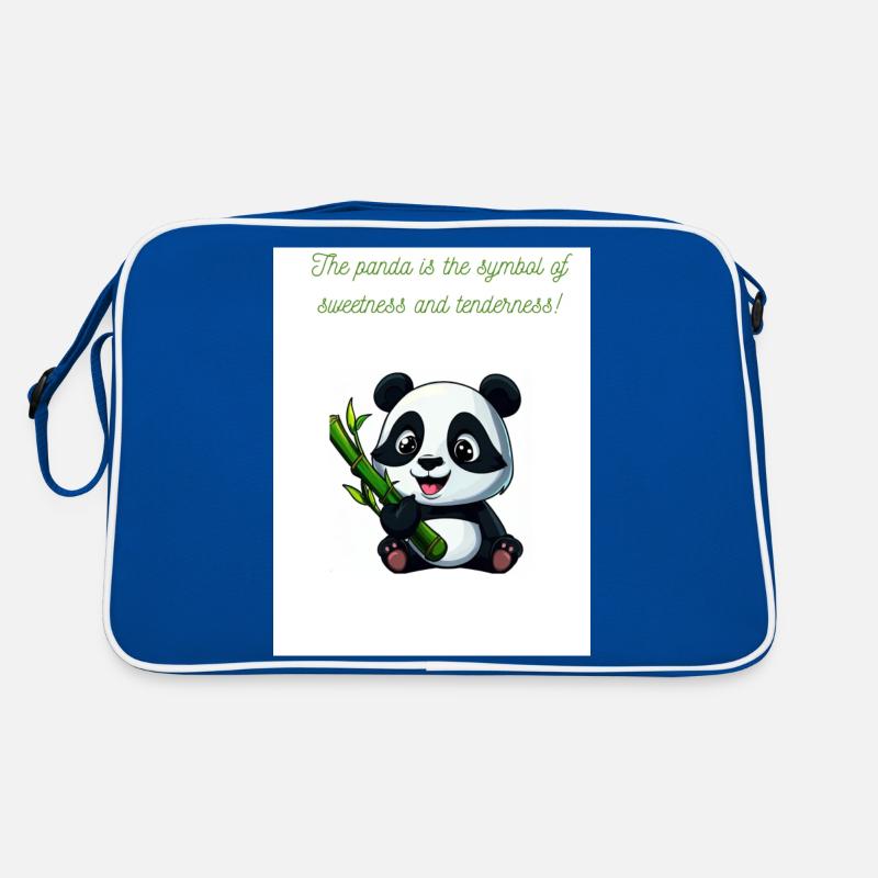 Peau de panda - Sac Retro - bleu/blanc