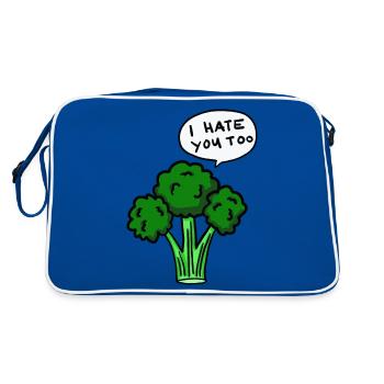 Broccoli hates you too - Retro Bag - blue/white - Back