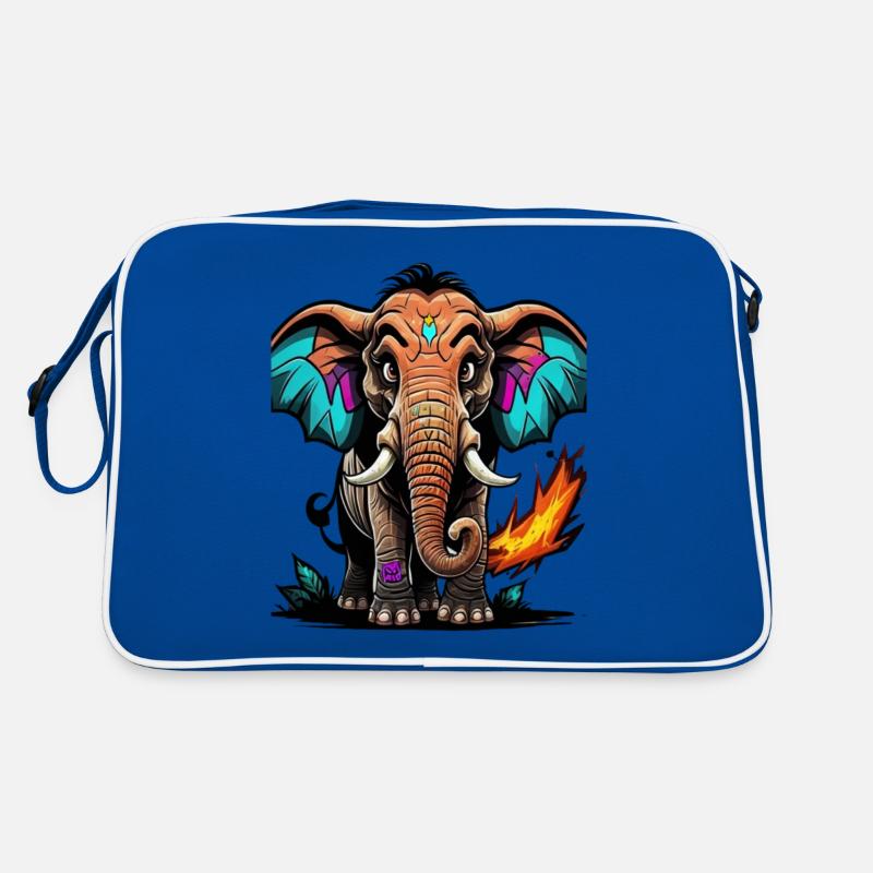 Graffiti Elefant Retro Tasche