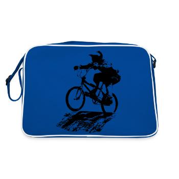 BMX - Retro Tasche - Blau/Weiß - Hinten