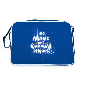 No Magic, just Quantum-Physics Design - Retro Bag - blue/white - Back