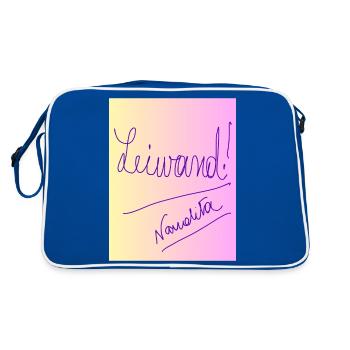 LEIWAND - Sac Retro - bleu/blanc - Dos