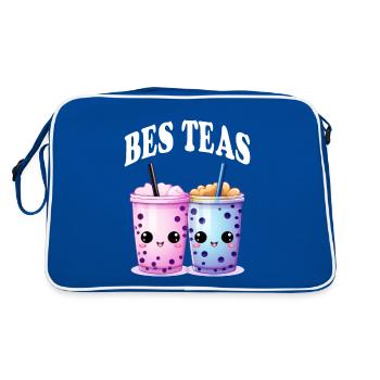 Bes Teas Kawaii Bubble Tea, Boba Tea - Retro Bag - blue/white - Back