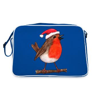 Rouge-gorge de Noë - Sac Retro - bleu/blanc - Dos