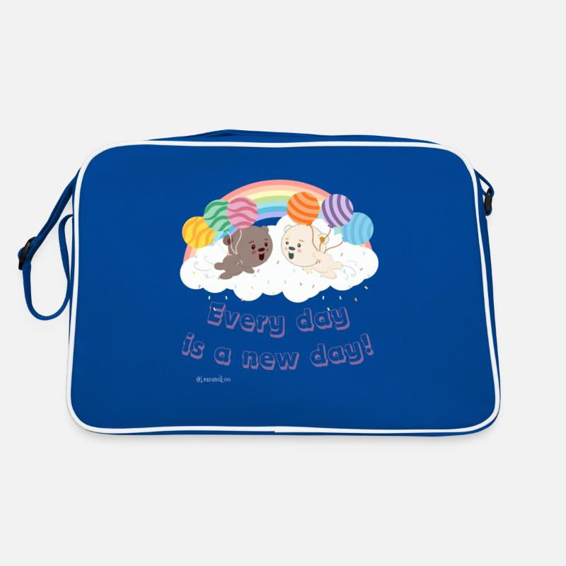 Journées arc-en-ciel Lean & Loo - Sac Retro - bleu/blanc