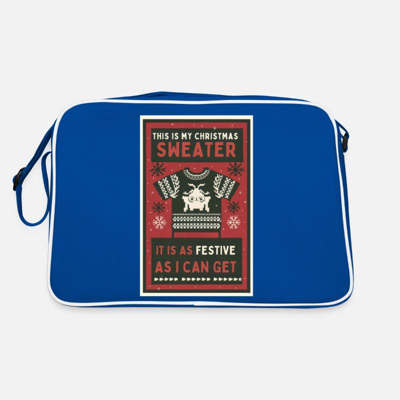 Das ist mein Weihnachtspullover. Retro Tasche