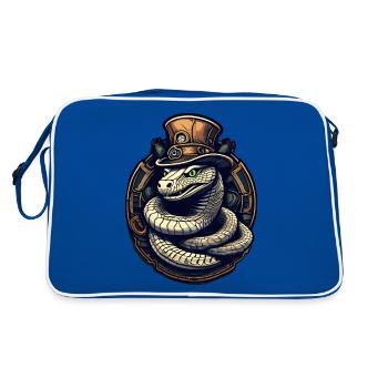 Serpent cobra - Sac Retro - bleu/blanc - Dos