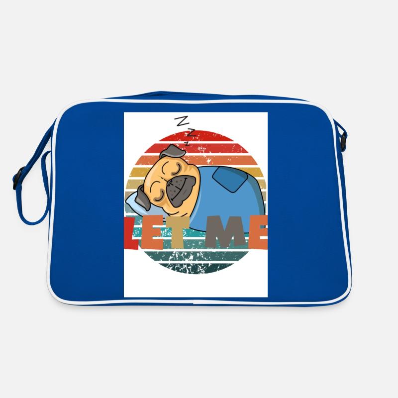 Lass mich. Schlafen. - Retro Tasche - Blau/Weiß