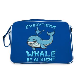 Alles Wal ist in Ordnung - Retro Tasche - Blau/Weiß - Hinten