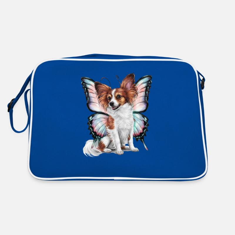 Dessin animé Papillon chien avec des ailes de papillon Sac Retro
