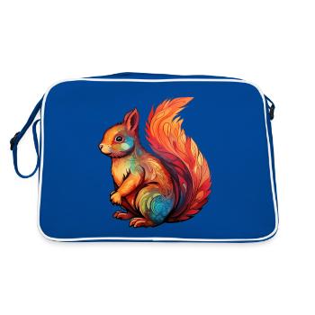 Squirrel - Retro Bag - blue/white - Back