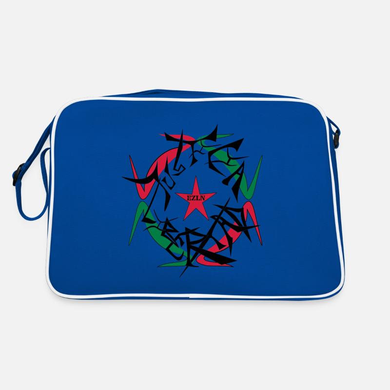 EZLN - Retro Tasche - Blau/Weiß