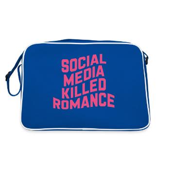 Social Media Killed Romance - Retro Bag - blue/white - Back