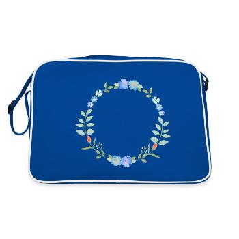 Couronne de fleurs - Sac Retro - bleu/blanc - Dos