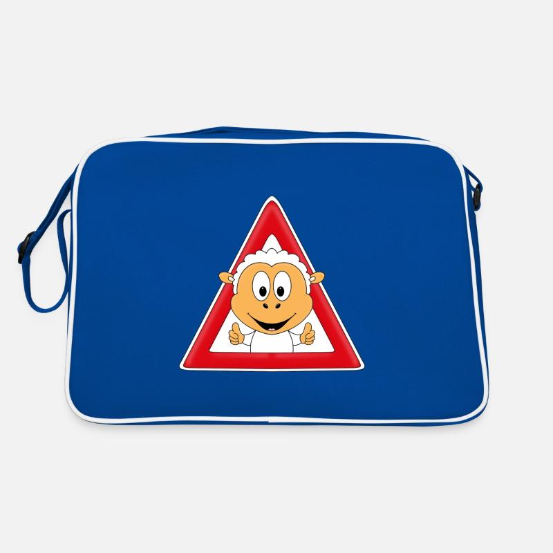 ACHTUNG SCHAF - SCHÄFER - HIRTE - TIER - TIERISCH Retro Tasche