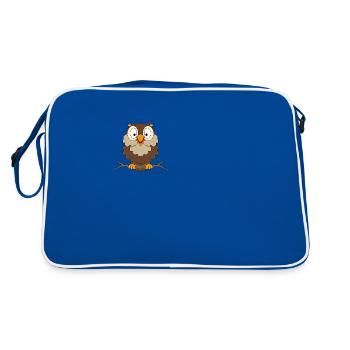 EULE - VOGE - TIER - KINDER - BABY - Retro Tasche - Blau/Weiß - Hinten