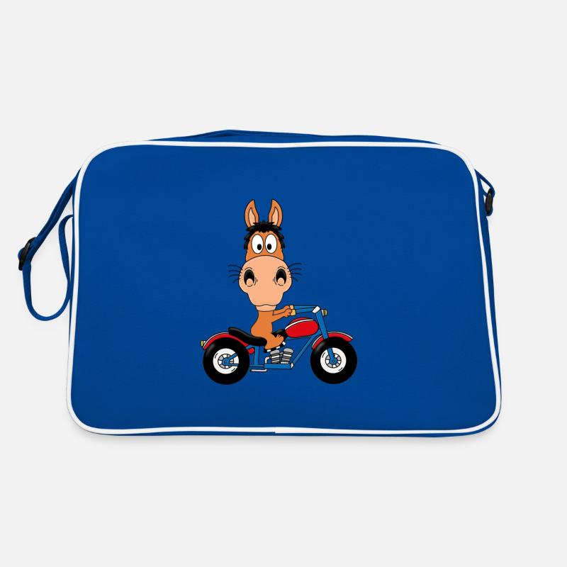 PFERD - PONY - MOTORRAD - BIKER - TIERISCH - TIER Retro Tasche
