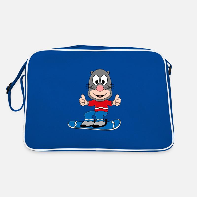 MAULWURF - SNOWBOARD - WINTERSPORT - TIER Retro Tasche