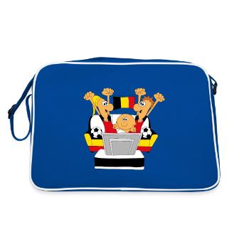 FUßBALL - WELTMEISTERSCHAFT - BELGIEN - BELGIUM - Retro Tasche - Blau/Weiß - Hinten