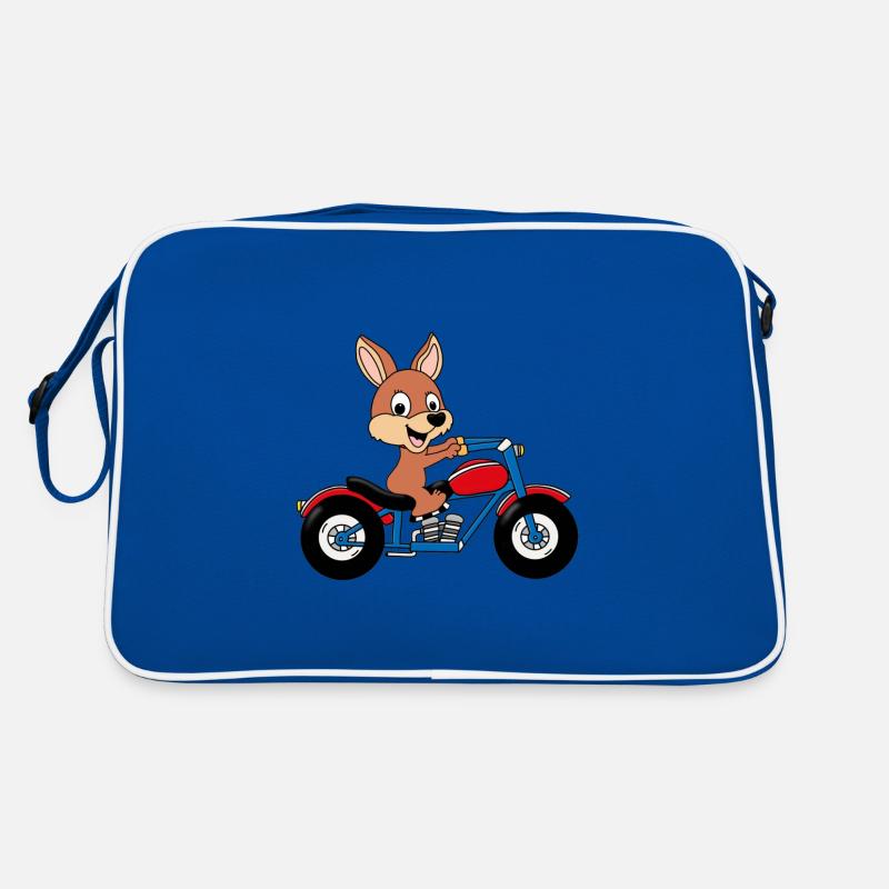 KÄNGURU - MOTORRAD - BIKER - TIER - TIERISCH - GUT Retro Tasche