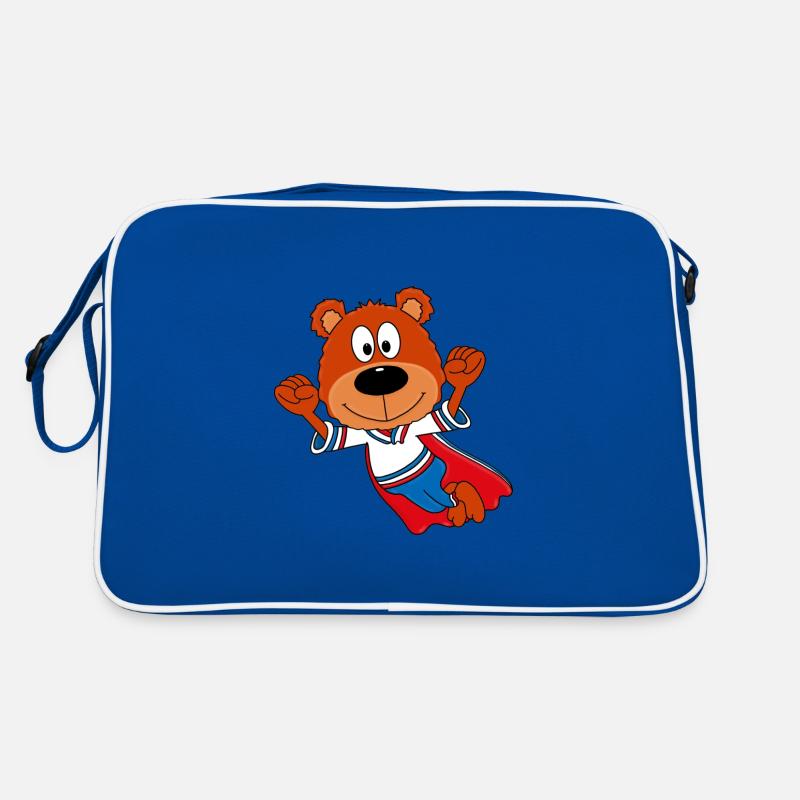 TEDDY - SUPERHELD - TEDDYBÄR - KINDER - BABYS Retro Tasche