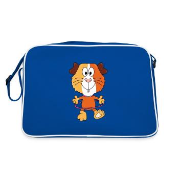 MEERSCHWEINCHEN - TIER - TIERE - TIERISCH - Retro Tasche - Blau/Weiß - Hinten