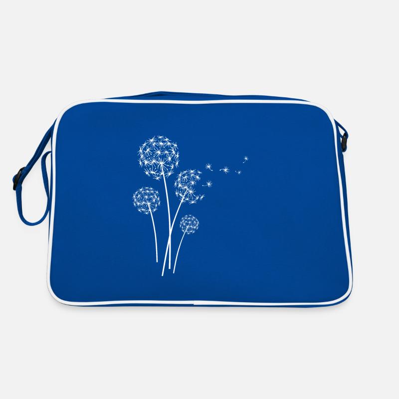 Pusteblume - Retro Tasche - Blau/Weiß