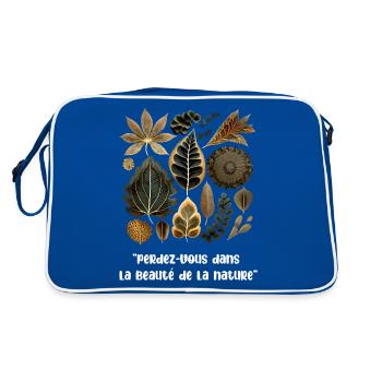 Lose yourself in the beauty of nature - Retro Bag - blue/white - Back