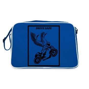Conduisez prudemment - Moto - Sac Retro - bleu/blanc - Dos