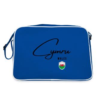 Drapeau du Pays de Galles, fierté galloise - Sac Retro - bleu/blanc - Dos