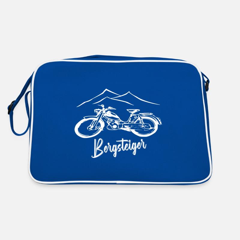 Zündapp Bergsteiger MD 25 Mofa Kult - Retro Tasche - Blau/Weiß