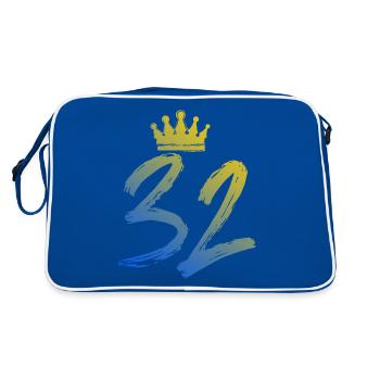 32 Number crown - Retro Bag - blue/white - Back