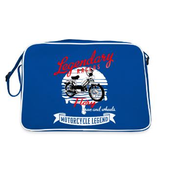 Kreidler Flory Mofa Cult - Retro Bag - blue/white - Back