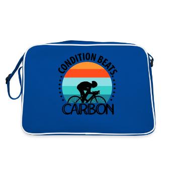 L’état bat le carbone - Sac Retro - bleu/blanc - Dos